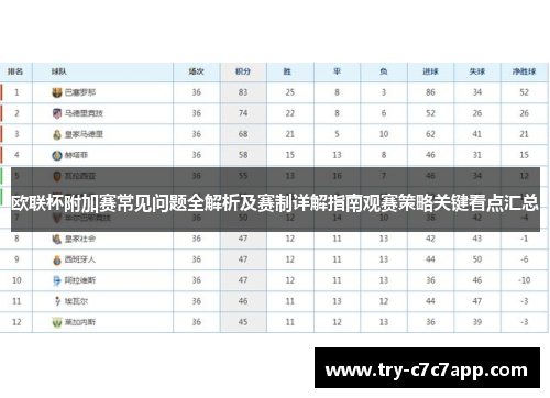 欧联杯附加赛常见问题全解析及赛制详解指南观赛策略关键看点汇总